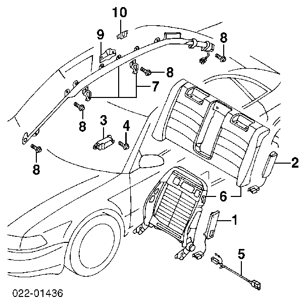  Подушка безпеки, збоку, ліва, AIRBAG Audi A6 