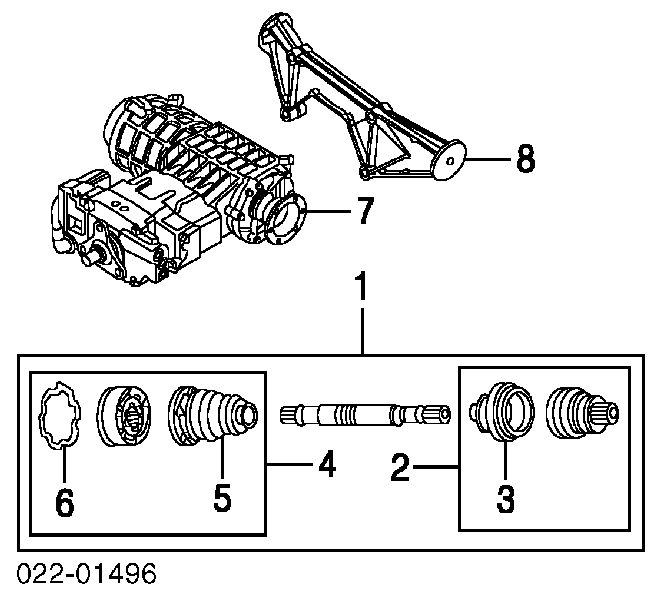 Піввісь задня, ліва 1J0501203B VAG