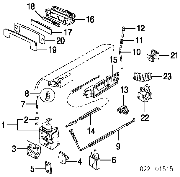 4A0839016D VAG замок задньої дверї, правої