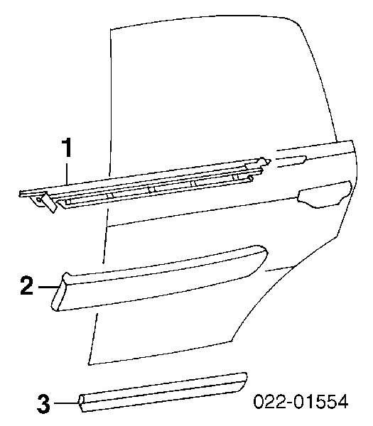 Молдинг задніх лівих дверей VAG 8D0853963GRU ціна, від 6.33 USD