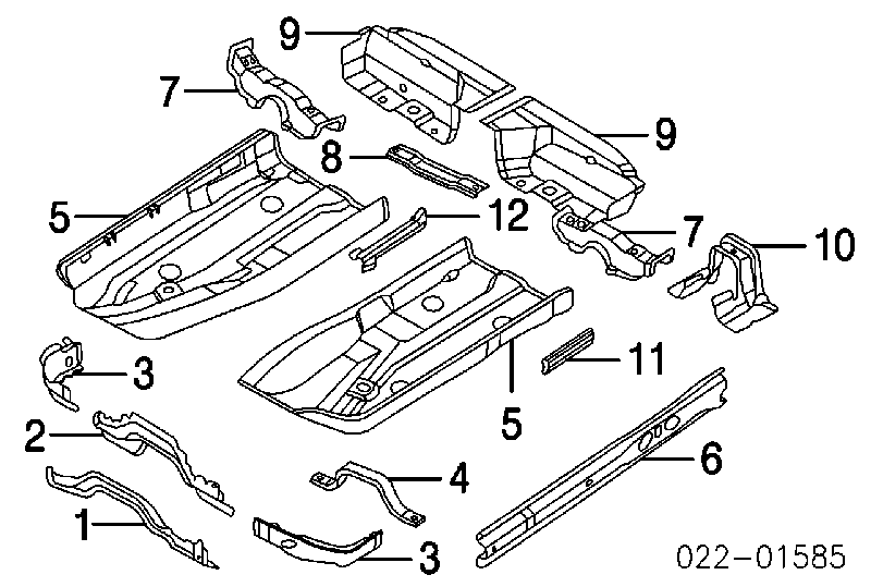  Днище кузова Audi A6 