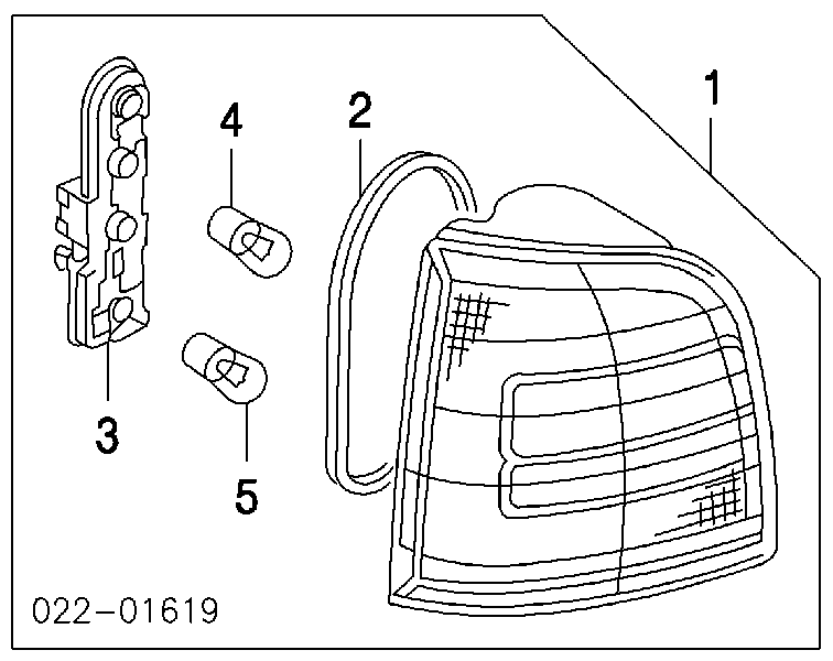 Плата заднього ліхтаря, контактна Audi A4 Avant B5 (8D5) (Ауді A4)