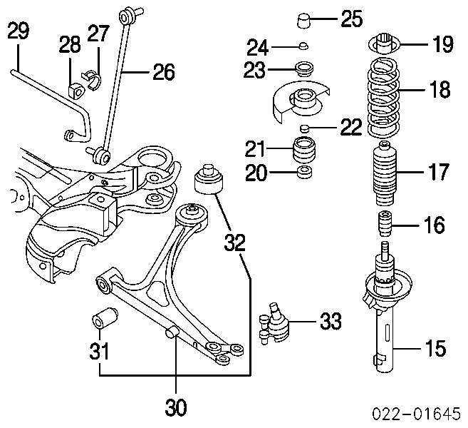 Кришка опори амортизатора переднього Audi A3 (8L1) (Ауді А3)