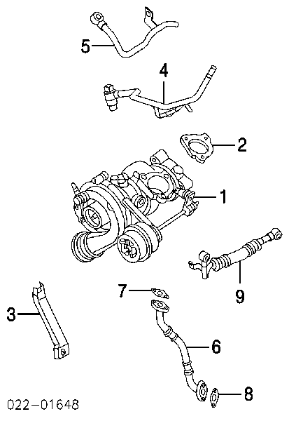 Трубка/шланг подачі масла до турбіни Audi TT (8N9) (Ауді TT)