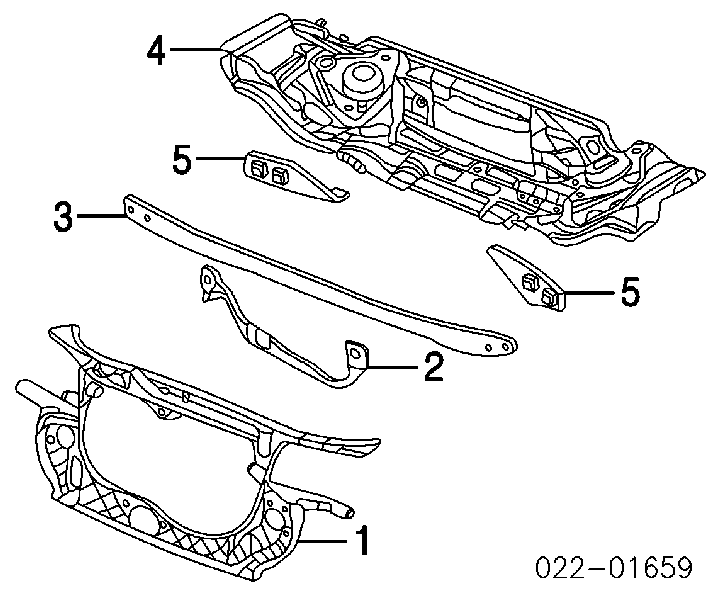 Супорт радіатора нижній/монтажна панель кріплення фар Audi A4 Avant B6 (8E5) (Ауді A4)