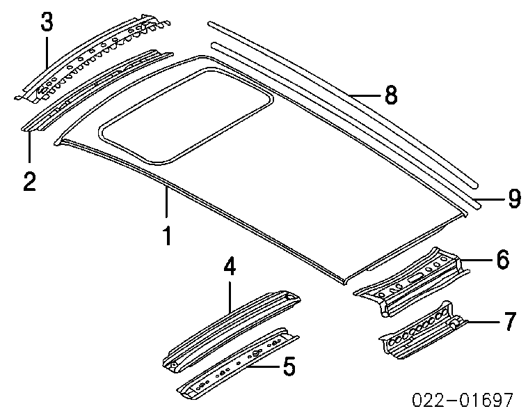 8E9817017 VAG дах