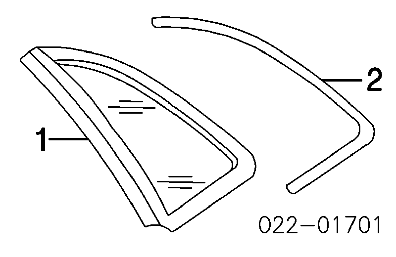 Скло багажного відсіку, праве Audi A4 B6 (8E2) (Ауді A4)