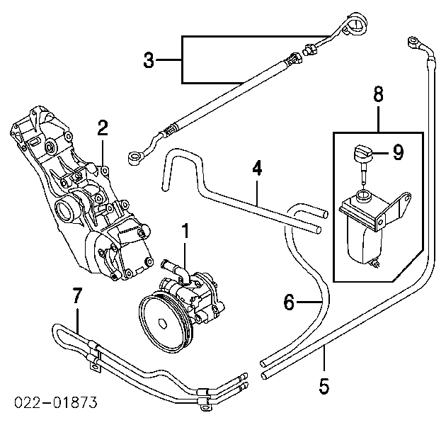 Трубка/шланг масляного радіатора, обратка/низького тиску Audi A4 B6 (8H7) (Ауді A4)