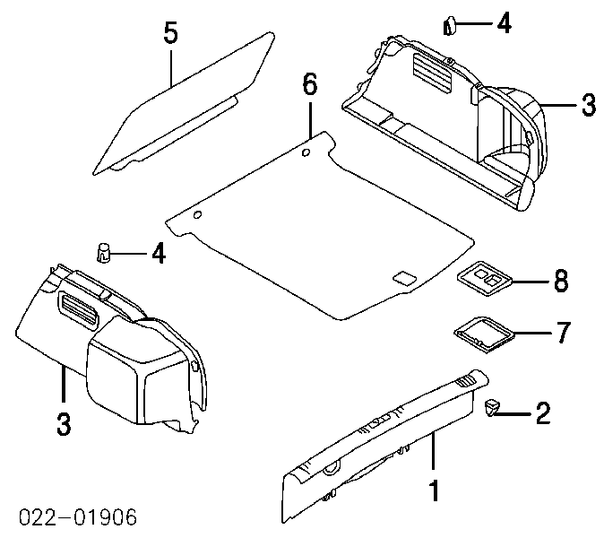 Ручка полиці багажника Audi A8 D3 (4E2, 4E8) (Ауді A8)