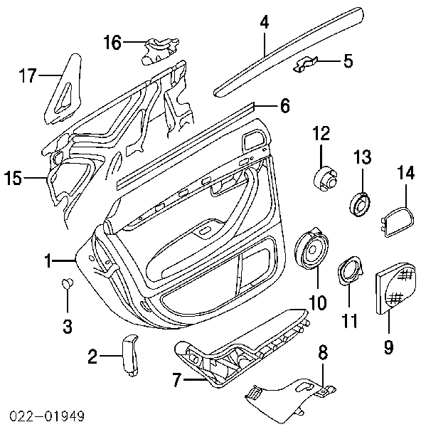 Накладка задньої правої двері 8E08674202S1 VAG