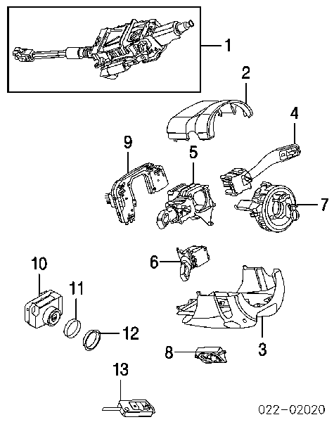 Накладка рульової колонки Audi A8 D3 (4E2, 4E8) (Ауді A8)
