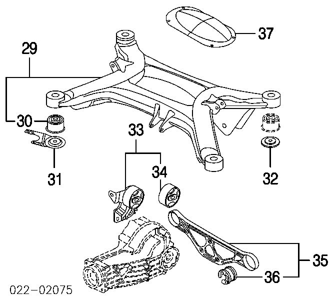 Кронштейн/траверса заднього редуктора, задня Audi A8 D3 (4E2, 4E8) (Ауді A8)