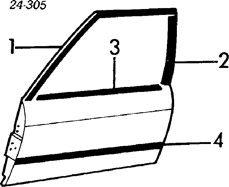 51161901176 BMW дзеркальний елемент дзеркала заднього виду, лівого