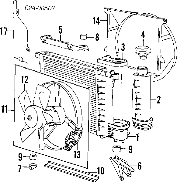 Дифузор (кожух) радіатора охолодження на BMW 3 (E30)