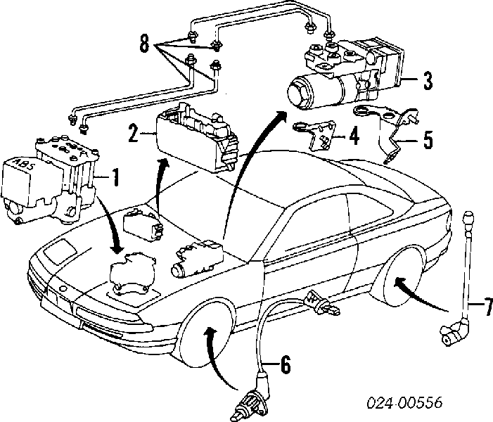 Датчик АБС (ABS) задній правий на BMW 8 (E31)