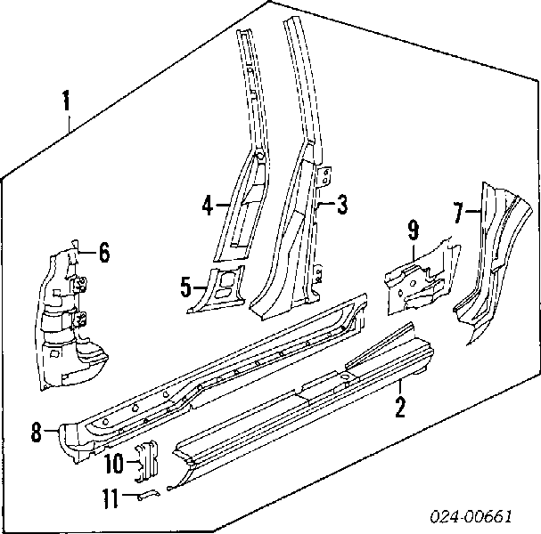 Купити 41351936505 BMW Поріг зовнішній лівий