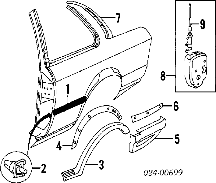 Пістон (кліп) кріплення молдинга лобового скла 51131876128 BMW