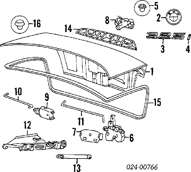 Ущільнювач багажника на BMW 3 (E36)
