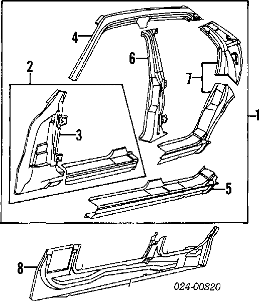 Поріг зовнішній лівий 41001938051 BMW