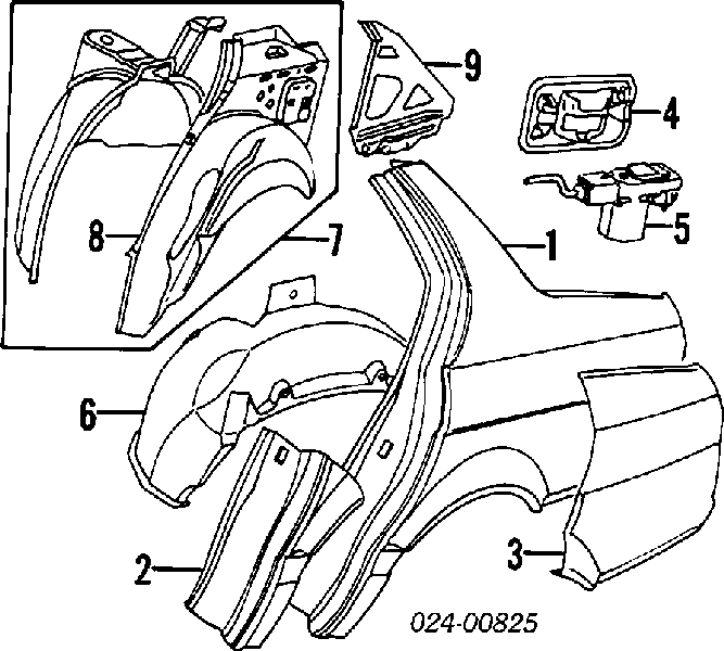 Крило заднє праве 41351963136 BMW