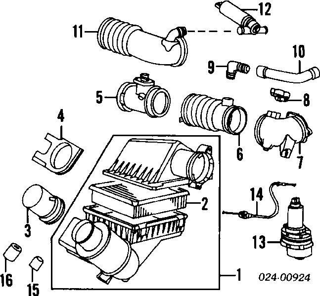 Корпус повітряного фільтра 13711736136 BMW