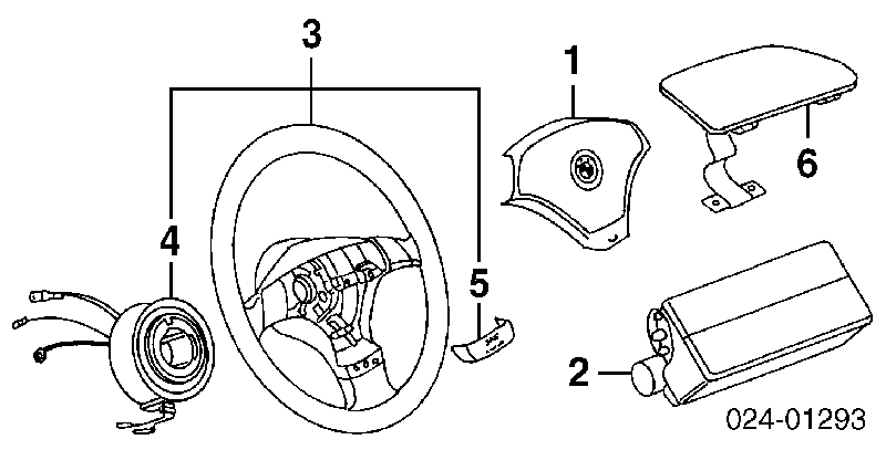 32342229370 BMW Подушка безпеки, водійська, AIRBAG