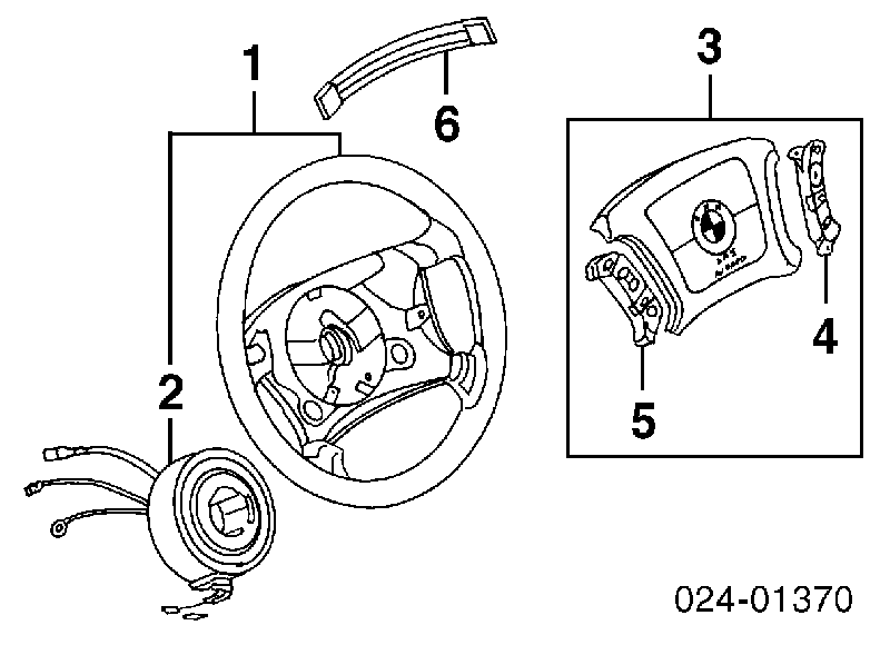 32346751475 BMW Подушка безпеки, водійська, AIRBAG