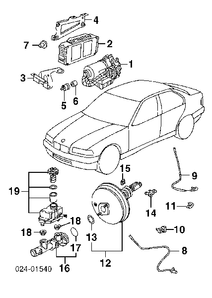 Елементи АБС на BMW 3 (E36)