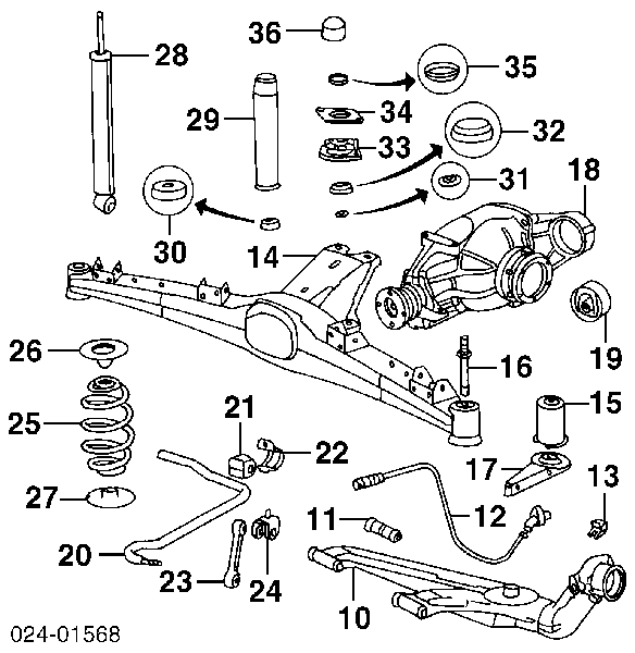 Стабілізатор задньої осі BMW 33551090317 ціна, від 63.35 USD