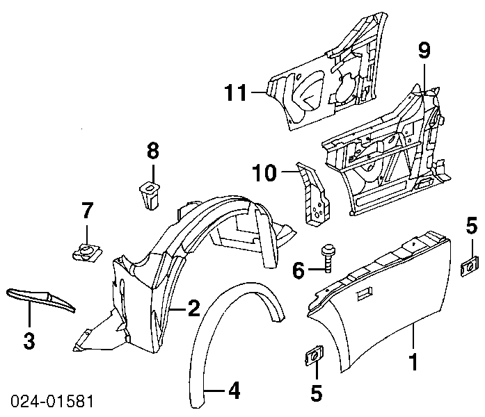 Крило переднє праве BMW 41358398694 ціна, від 43.46 USD