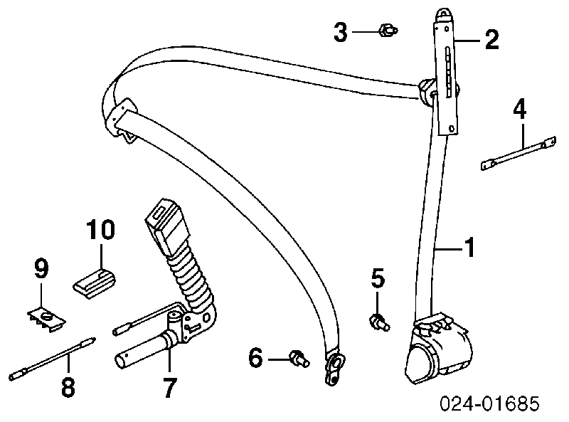 Пасок безпеки передній лівий BMW 72118207955 ціна, від 18.06 USD