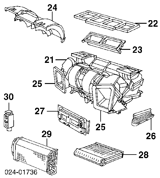 Купити 64118372191 BMW Радіатор опалювача салону
