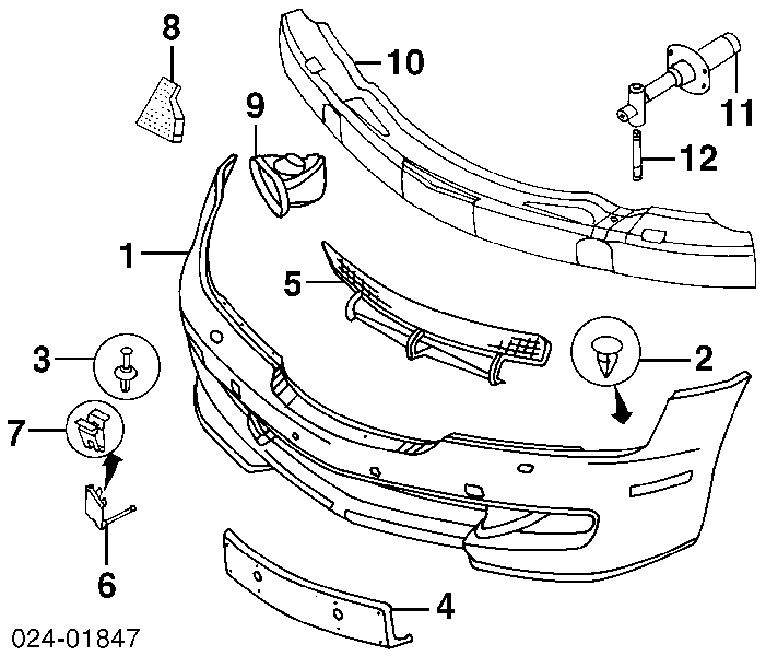 Кронштейн бампера переднього, правий BMW 51118401802 ціна, від 30.01 USD