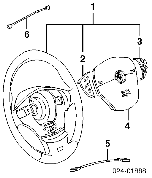 Подушка безпеки, водійська, AIRBAG 32342228970 BMW