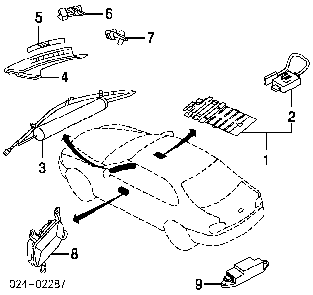 Подушка безпеки, бічна, права, AIRBAG на BMW 3 (E46)