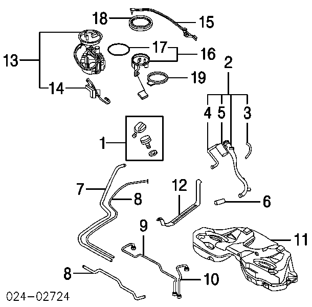 Паливний насос електричний, занурювальний на BMW 7 (E65,66)