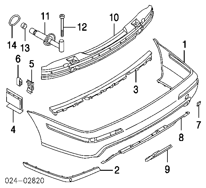 Бампер задній 7025164 Autotechteile