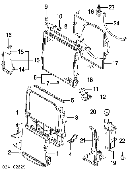 Рамка кріплення радіатора на BMW X5 (E53)