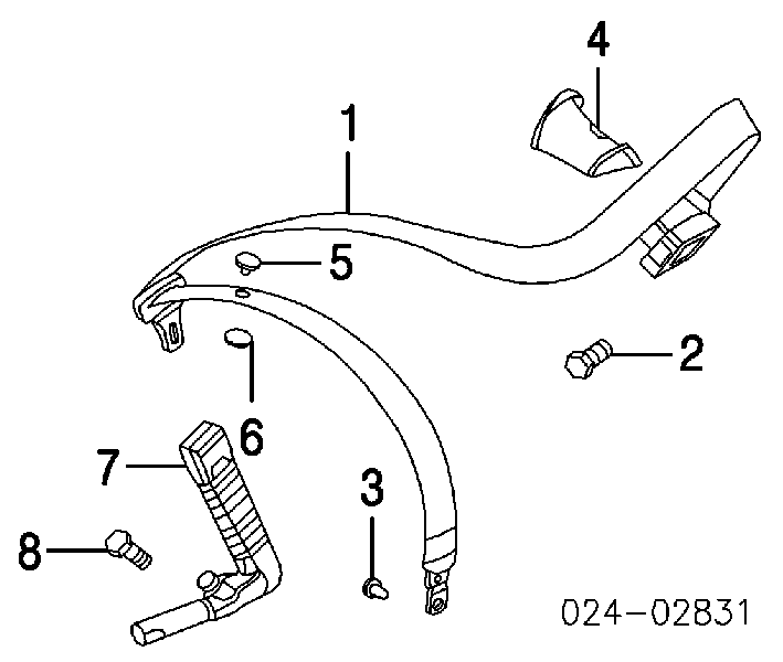72117078042 BMW Важіль фіксації ременя безпеки, правий