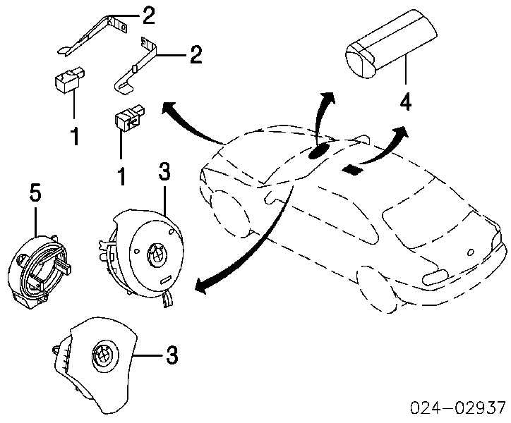 Подушка безпеки, водійська, AIRBAG 601718900 BMW