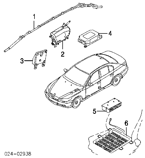 Подушка безпеки, передньої, лівих дверей AIRBAG на BMW 5 (E60)