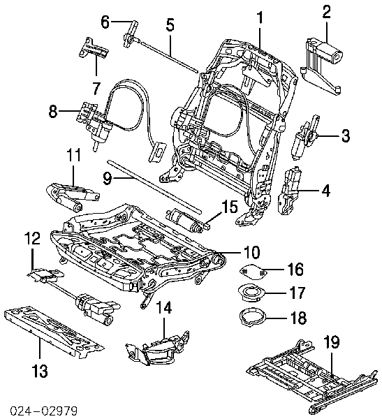 Механізм регулювання сидіння на BMW 7 (E65,66)