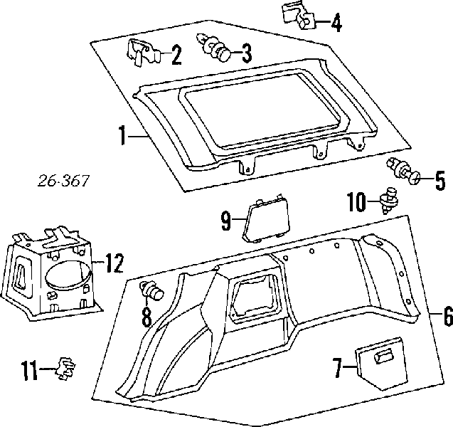 Пістон (кліп) кріплення підкрилки переднього крила MB476821 Chrysler