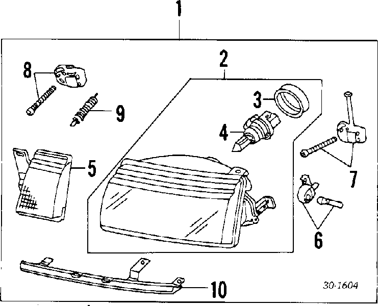 Фара права, внутрішня Nissan Sunny 2 (B12) (Нісан Санні)