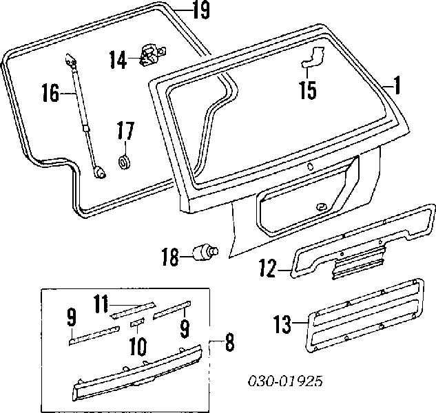  Амортизатор кришки багажника/ двері 3/5-ї задньої Nissan Micra 