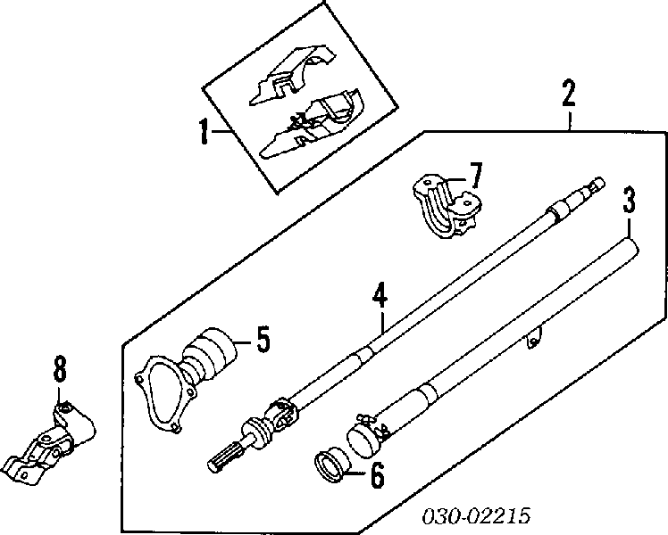 Вал рульової колонки, нижній 4808050A01 Nissan