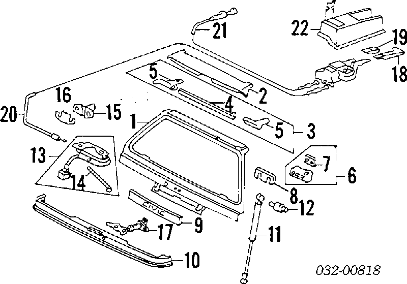 Купити 74820SH3305 Honda Амортизатор двері багажника