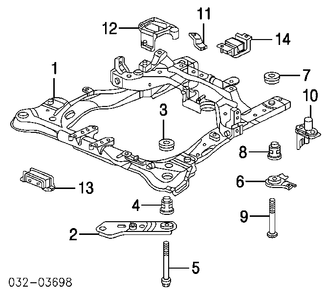 50266SEAE00 Honda Кронштейн передньої балки