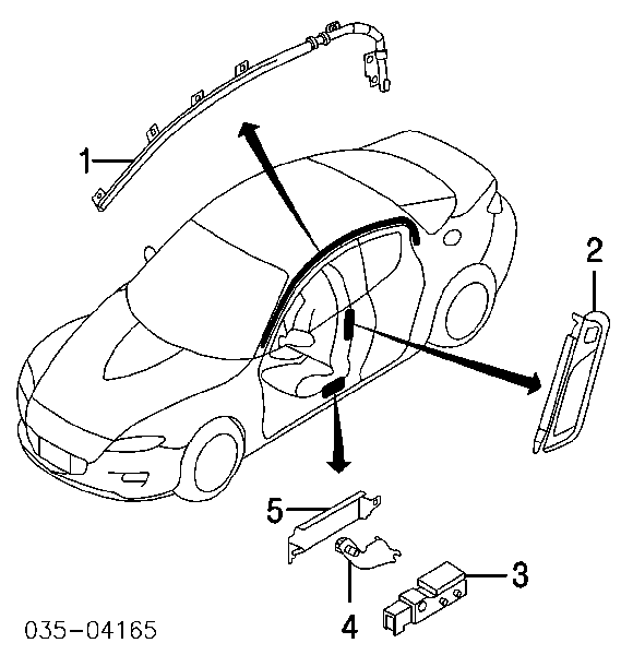 Датчик Ейрбег передній Mazda GJ6A57KC0 ціна, від 3.43 USD