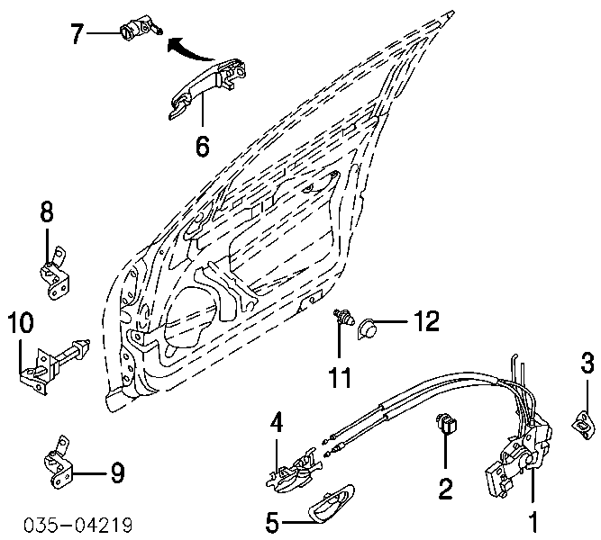 F15158210 Mazda Завіса передніх дверей